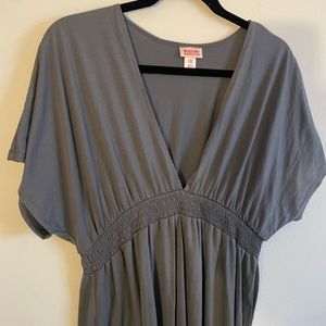 plunge neck cotton summer dress